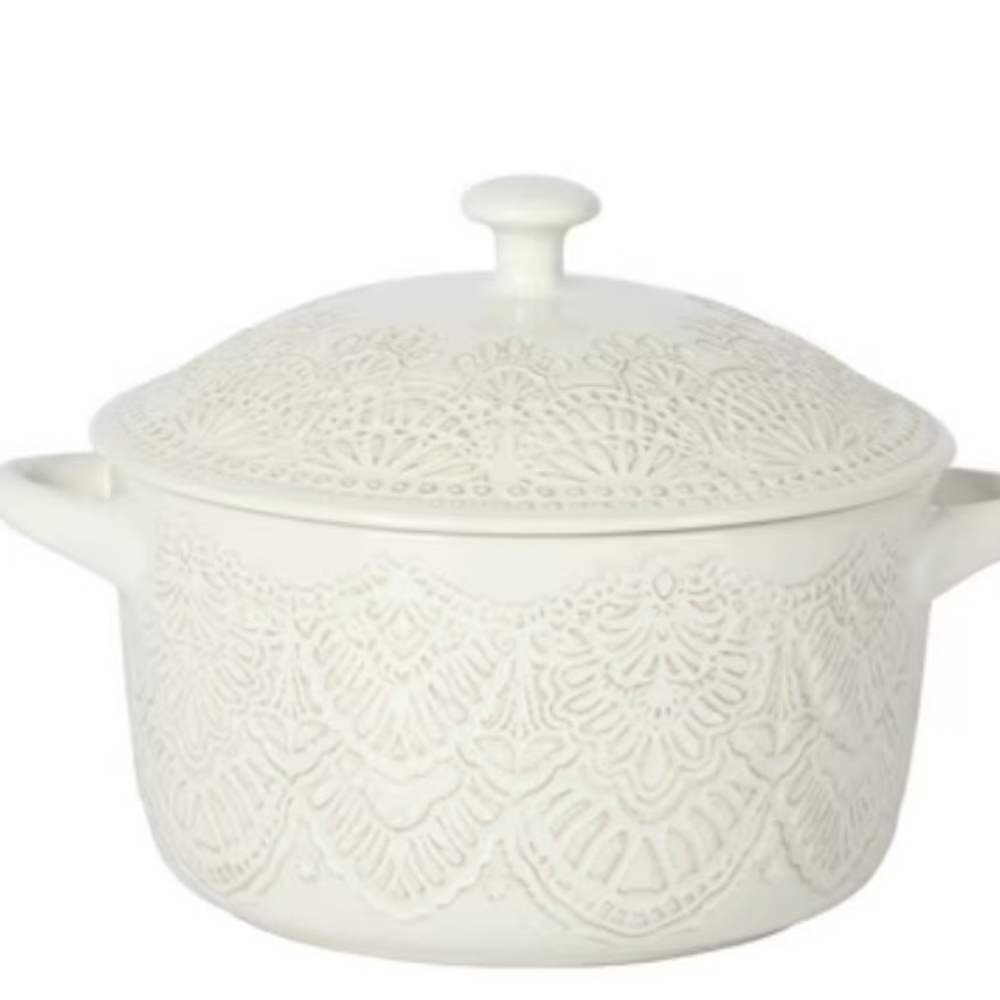 The Pioneer Woman 1QT Cocotte Casserole Baking Dish with Lid, Stoneware, Vintage
